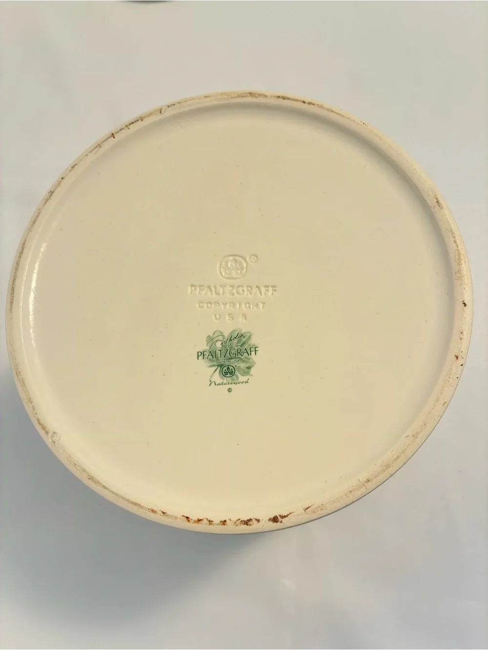 Pfaltzgraff Naturewood #501 Large Stoneware Canister With Lid